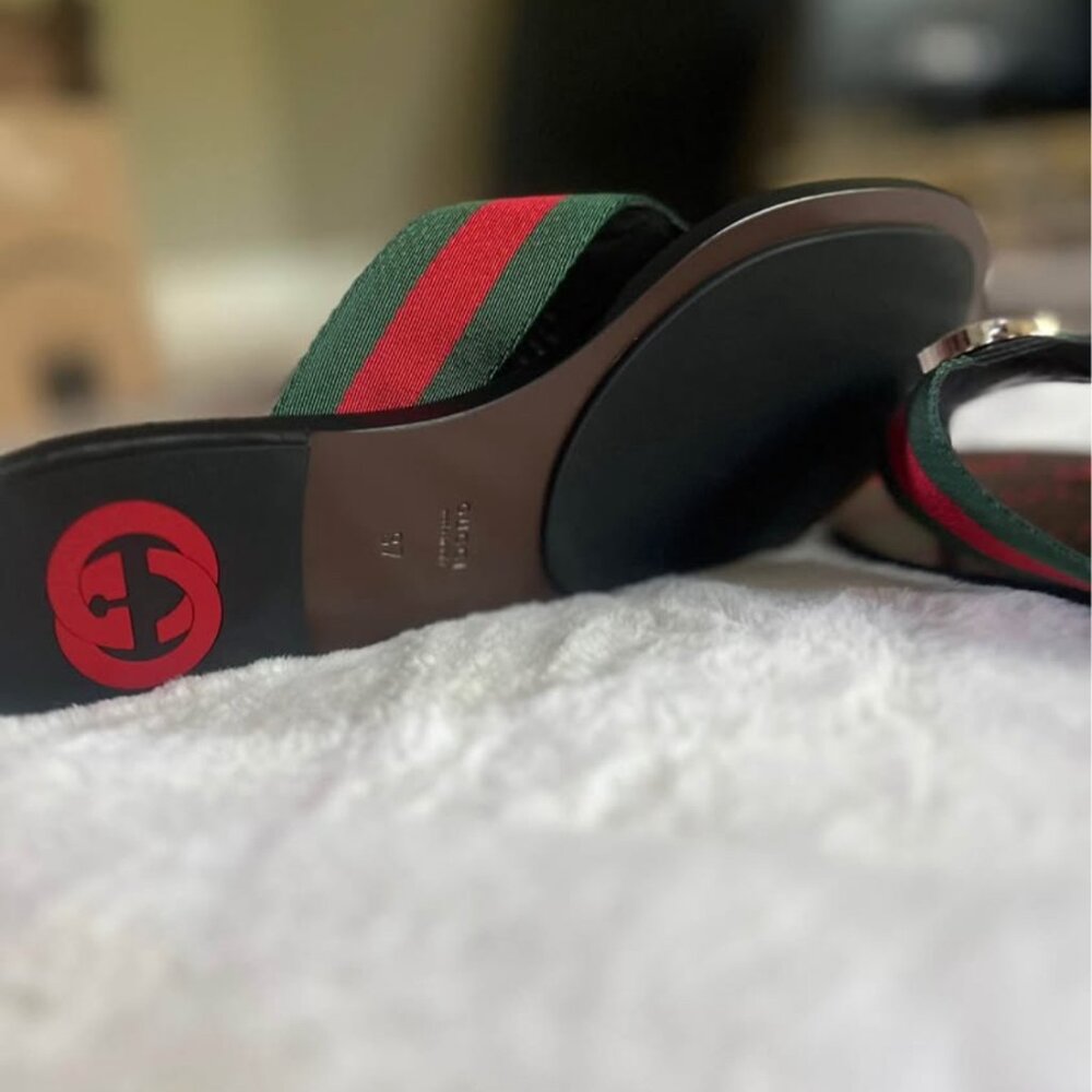 Gucci Kika Web Thong Sandals - Picture 4 of 5